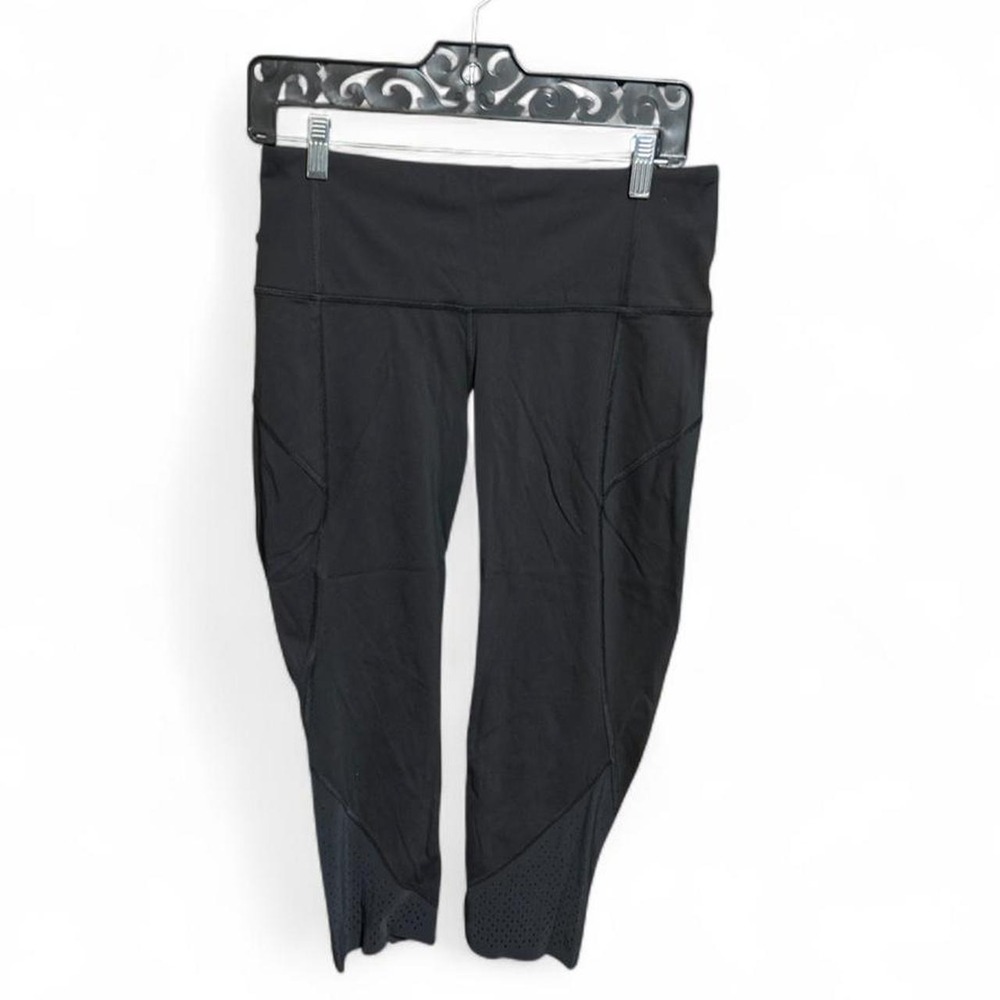 Lululemon cropped athletic leggings - Black - S
